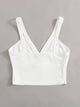 Surplice Neck Wide Hem Bralet Top