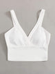 Surplice Neck Wide Hem Bralet Top
