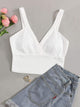 Surplice Neck Wide Hem Bralet Top