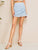 Ruffle Trim Eyelet Embroidery Wrap Skirt