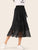 Polka Dot Tiered Layered Ruffle Hem Skirt