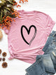 Neon Green Heart Print Tee