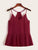 Pleated Hem Solid Chiffon Cami Top