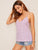 Striped and Confetti Heart Print Cami Top
