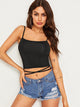 Crisscross Front Lace Up Back Cami Top