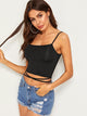 Crisscross Front Lace Up Back Cami Top
