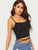 Crisscross Front Lace Up Back Cami Top