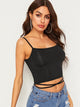 Crisscross Front Lace Up Back Cami Top