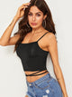 Crisscross Front Lace Up Back Cami Top
