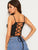 Crisscross Front Lace Up Back Cami Top