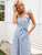 Simplee Button Front Ruffle Trim Belted Tank Jumpsuit