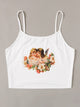 Figure Print Crop Cami Top