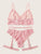 Floral Lace Garter Lingerie Set