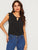 Cutout Neck Scalloped Armhole Shell Top