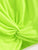 Neon Green Letter Tape Panel Twist Front Crop Tee