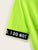 Neon Green Letter Tape Panel Twist Front Crop Tee
