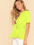 SHEIN Neon Lime Keyhole Back Belted Top