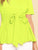 SHEIN Neon Lime Keyhole Back Belted Top