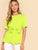 SHEIN Neon Lime Keyhole Back Belted Top