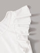Ruffle Armhole Solid Bodysuit