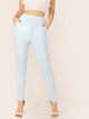 Pocket Side Solid Textured Pants