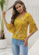 Floral Print V-neck Blouse