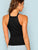 Solid Rib-knit Halter Top