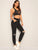 Letter Tape Cut Out Sweatpants