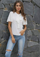 Tie Neck Solid Blouse