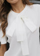 Tie Neck Solid Blouse
