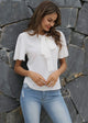 Tie Neck Solid Blouse
