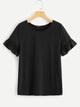 Frill Sleeve Solid Tee