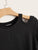 Solid Cut Out Shoulder Knot Front Top