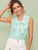 Tie Neck Contrast Piping Sleeveless Top