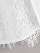 Solid Split Back Lace Insert Tank Top