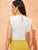Mock-Neck Guipure Lace Trim Embroidery Top
