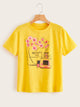 Perfume And Floral Print Tee