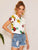 Floral Print Tiered Blouse