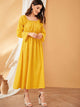 Polka Dot Print Flounce Sleeve Maxi Dress