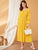 Polka Dot Print Flounce Sleeve Maxi Dress