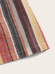 Striped Button Front Belted Skirt