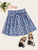 Ditsy Floral Print Paperbag Waist Skirt
