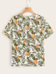 Tropical and Pineapple Print Tee