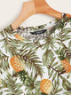 Tropical and Pineapple Print Tee