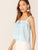 Solid Frill Trim Tie Front Top