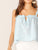 Solid Frill Trim Tie Front Top
