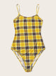 Plaid Fitted Cami Bodysuit