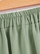 Drawstring Waist Button Front Skirt