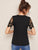 Contrast Lace Sleeve Tee
