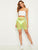 Neon Lime Fishnet Mesh Cycling Shorts Without Panty